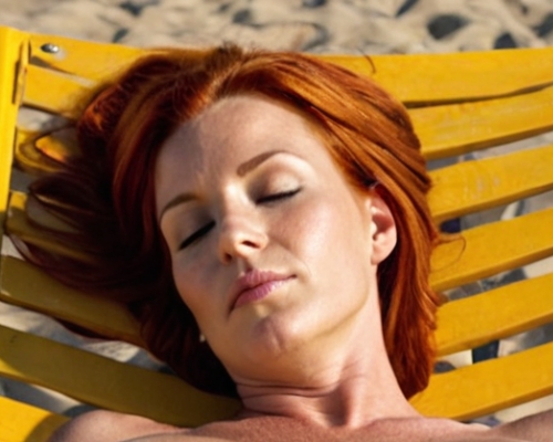 portrait of new sunbathing trend