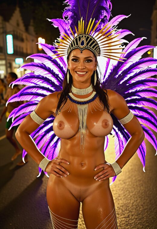beautiful women with tank lines softcore naked street dancer with purple feathers
